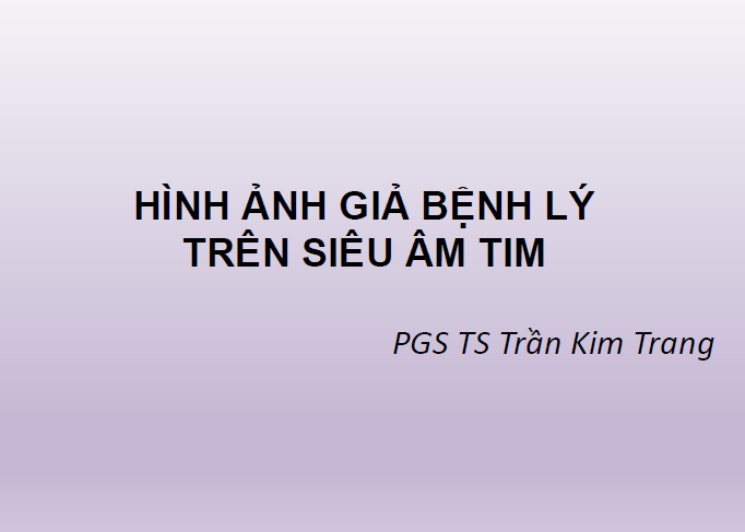 Siêu âm tim bình thường ở người lớn Siêu âm tim bình thường ở người lớn