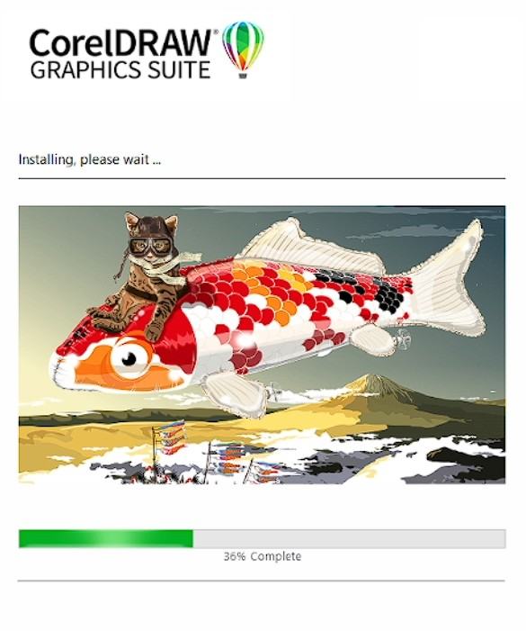 Quá Trình Cài đặt CorelDraw 2022 đang Diễn Ra