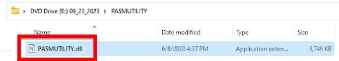 Bạn copy file PASMULTILITY.dll và dán vào C:\Program Files\Corel\PASMUtility\v1