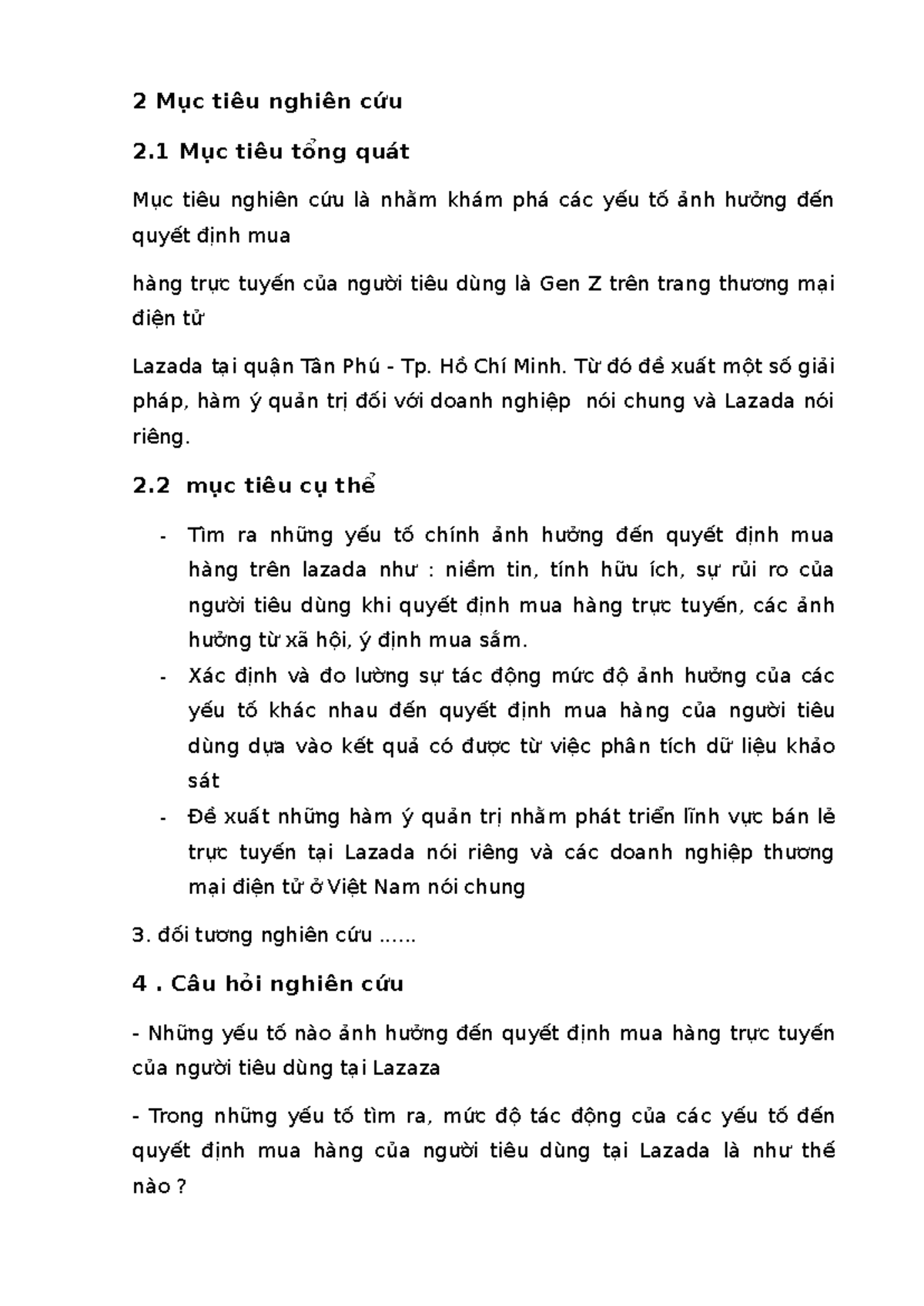 21 Mục Tiêu Tổng Quát