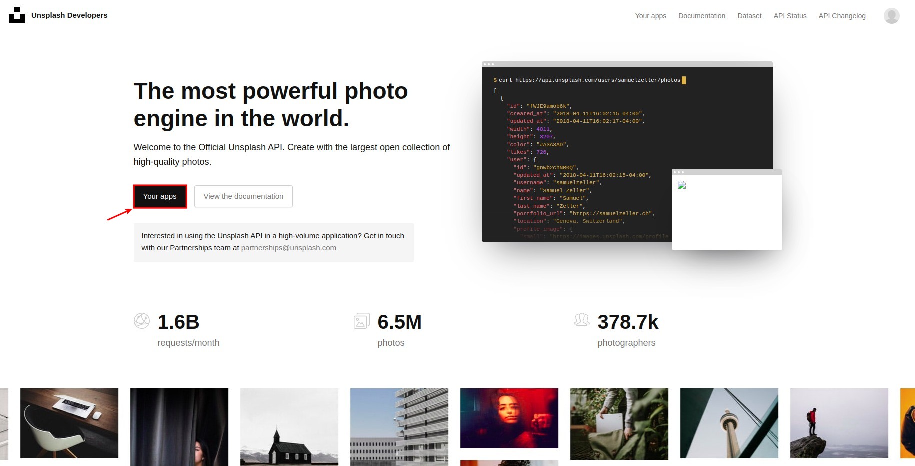 Ví dụ về Unsplash API trả về hình ảnh theo từ khóa