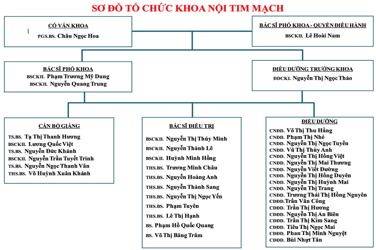 Sơ đồ tổ chức Câu Lạc Bộ Tim Mạch Gia Lai